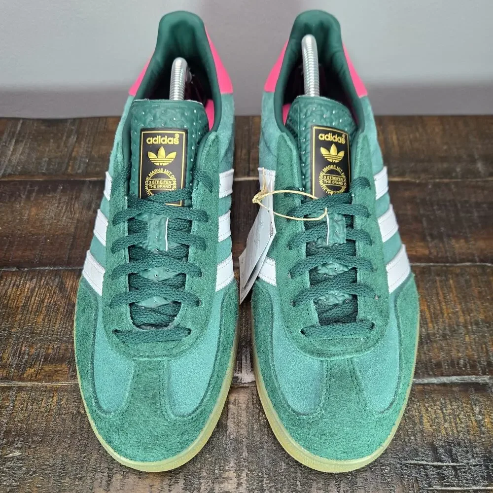 NEW adidas Gazelle Indoor Womens Size 10.5 Lifestyle Shoes Green Pink IG5929